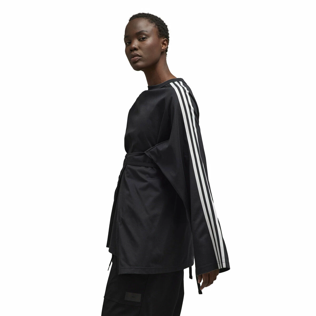 Y-3 Sail Closure Long Sleeve Tee In Black 3 Y-3 Sail Closure Long Sleeve Tee In Black - Image 3