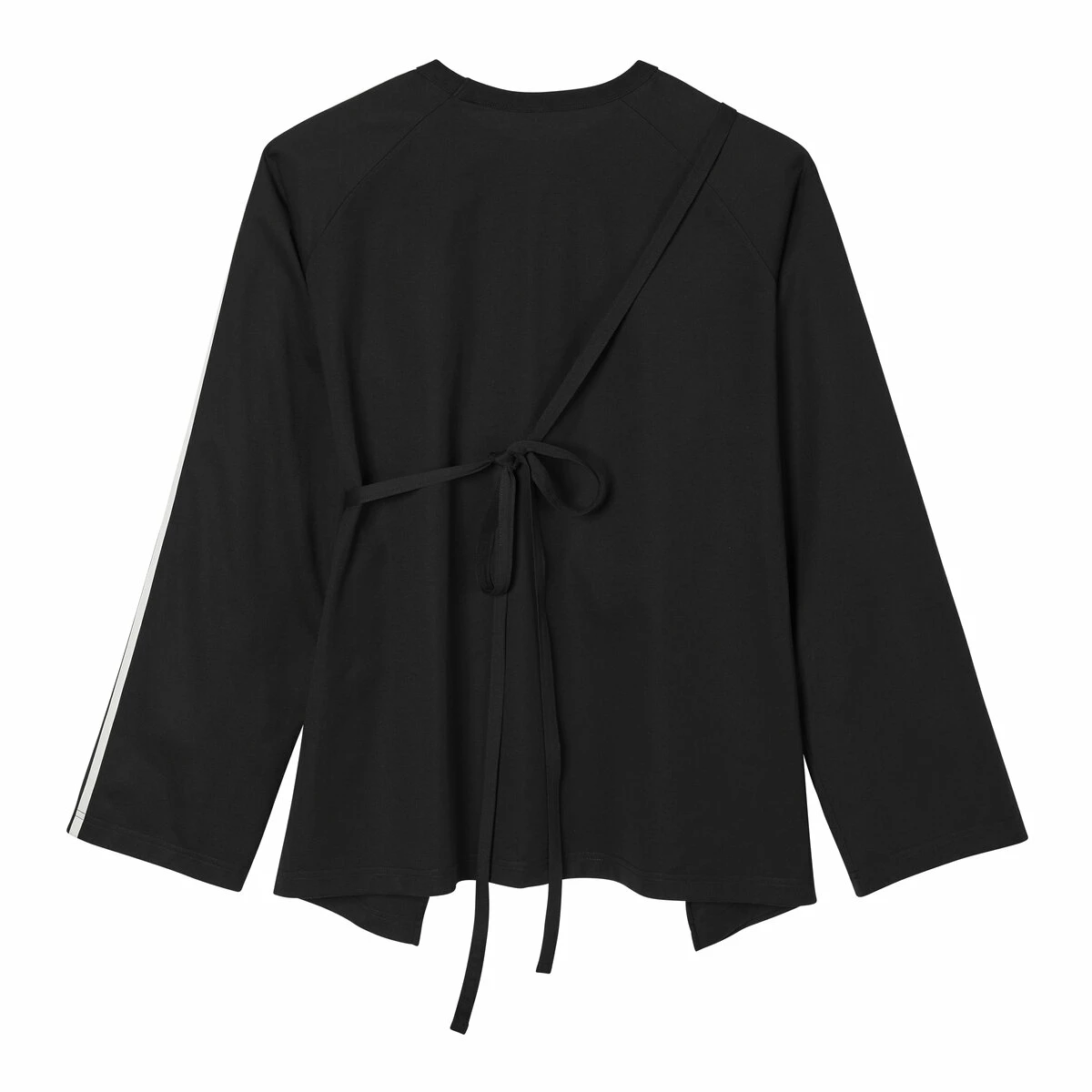 Y-3 Sail Closure Long Sleeve Tee In Black 1 Y-3 Sail Closure Long Sleeve Tee In Black