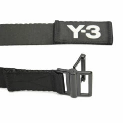 Y-3 Y-3 Classic Logo Belt Black In Black -Hervia Shop hervia.com y 3 y 3 classic logo belt black 1690554620GK2074 3 HARDWARE Photography Detail View 2 white