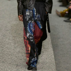 Y/Project Button Panel Dragon Track Pant In Black/ Navy