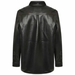 Y/Project Hook And Eye Leather Shirt In Black