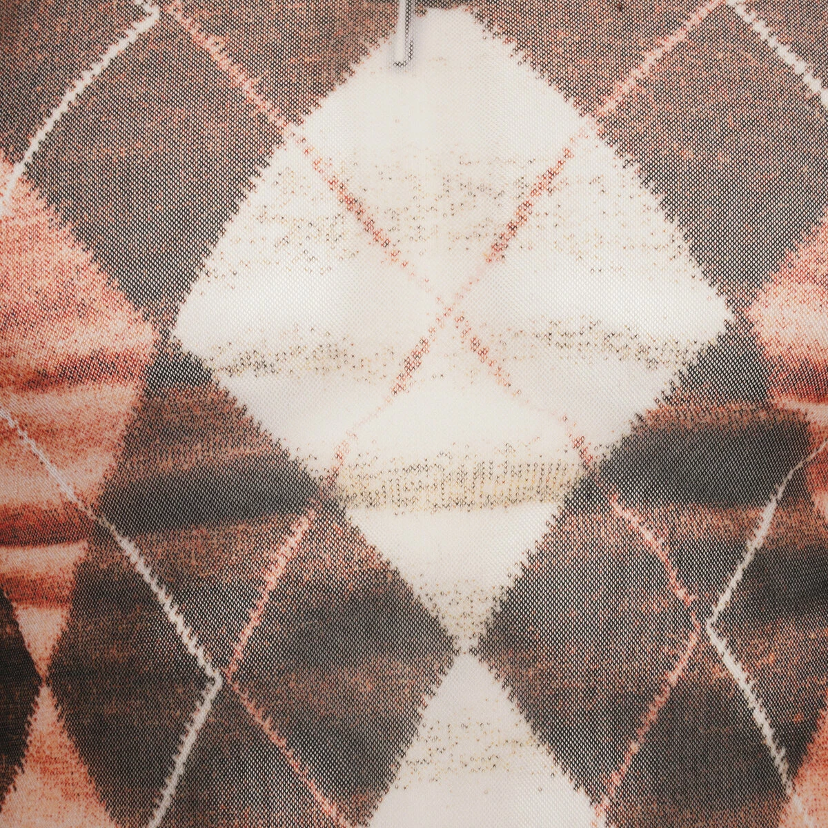 Y/Project X Jean Paul Gaultier Trompe L'Oeil Argyle Tank Top In Orange 2 Y/Project X Jean Paul Gaultier Trompe L'Oeil Argyle Tank Top In Orange - Image 2