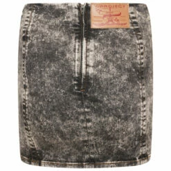 Y/Project Paris' Best Patch Denim Mini Skirt In Vintage Black