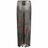 Y/Project X Jean Paul Gaultier The Trompe-l'œil Denim Flower Maxi Skirt In Grey