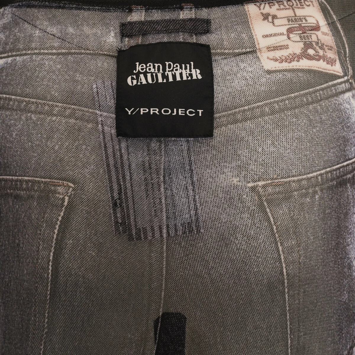 Y/Project X Jean Paul Gaultier The Trompe-l'œil Denim Flower Maxi Skirt In Grey 2 Y/Project X Jean Paul Gaultier The Trompe-l'œil Denim Flower Maxi Skirt In Grey - Image 2