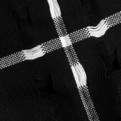 Yohji Yamamoto Plaid Wool Scarf In Black