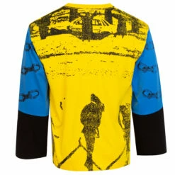 Youths In Balaclava Contrast Sleeve Graphic Print T-Shirt In Yellow