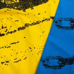 Youths In Balaclava Contrast Sleeve Graphic Print T-Shirt In Yellow -Hervia Shop hervia.com you03t008 mens printes t shirt 1 yellow blue 161823105224231 0000 Layer 229