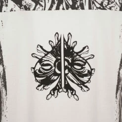 Youths In Balaclava Youths In Balaclava Printed Two-Tone T-Shirt In White -Hervia Shop hervia.com you05t005 unisex branch panel tshirt knit col. white 1649926620DSC03964