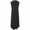 Ys By Yohji Yamamoto Long Sleeveless Gabardine Dress In Black