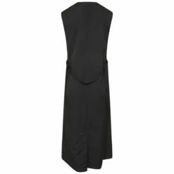 Ys By Yohji Yamamoto Long Sleeveless Gabardine Dress In Black