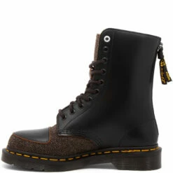 Ys By Yohji Yamamoto Y's X Dr. Martens Moon Tweed Boots In Black