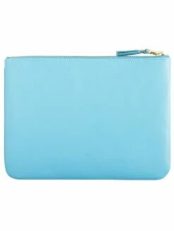 Comme Des Garçons Wallet SA5100 Classic Line Zip Pouch Blue In Light Blue