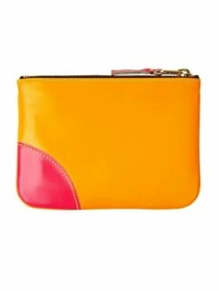 Comme Des Garçons Wallet SA8100SF Super Fluo Wallet Yellow/Orange In Yellow