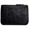 Comme Des Garçons Wallet SA8100EL Embossed Logo Leather Wallet Black In Black