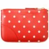 Comme Des Garçons Wallet SA8100PD Polka Dot Printed Wallet Red In Red