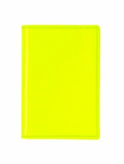 Comme Des Garçons Wallet SA6400SF Super Fluo Card Holder Yellow In Yellow