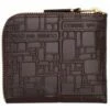 Comme Des Garçons Wallet SA3100EL Embossed Leather Wallet Brown In Brown