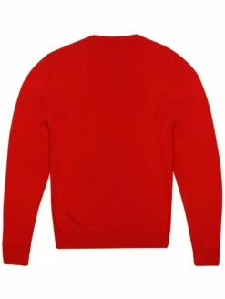 Comme Des Garçons PLAY N001 V-Neck Jumper Red In Red