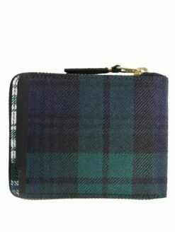 Comme Des Garçons Wallet SA7100TP Tartan Wallet Green In Green