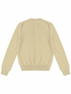 Comme Des Garçons PLAY N065 White Heart Cardigan Beige In Beige
