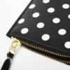 Comme Des Garçons Wallet SA3100PD Polka Dot Zipped Wallet Black In Black