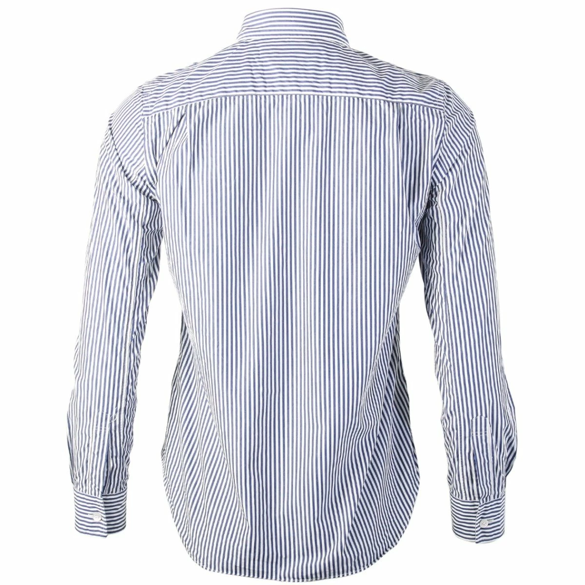 Comme Des Garçons PLAY B007 Black Heart Striped Shirt Blue In 1 1 Comme Des Garçons PLAY B007 Black Heart Striped Shirt Blue In 1
